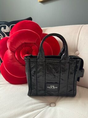 Marc Jacobs Shiny Crinkle Leather Small Tote